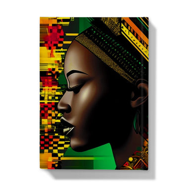 African Print Red Green Yellow Twin Energy  Hardback Journal - D'Sare