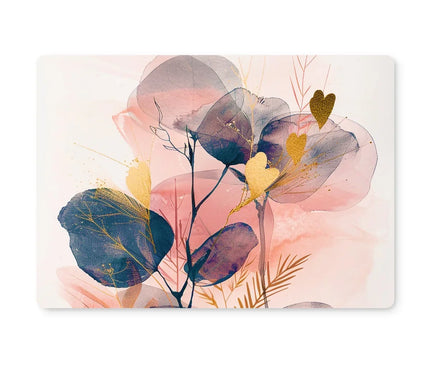 Peachy Blue Golden Flora Escape  Placemat - D'Sare