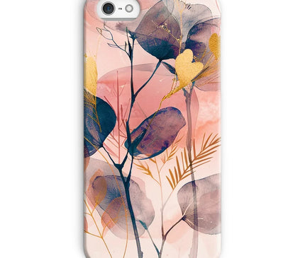 Peachy Blue Golden Flora Escape  Snap Phone Case - D'Sare