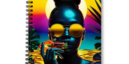 Tropical Sunset Dreams : Neon Vibes Notebook by Prodigi