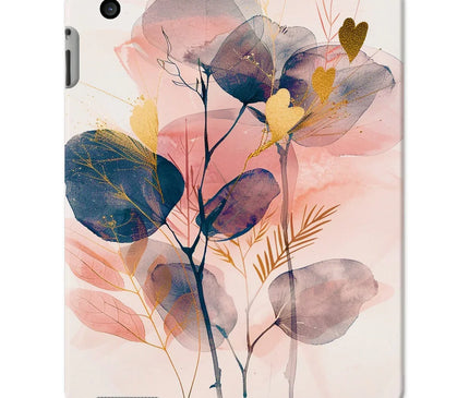 Peachy Blue Golden Flora Escape  Tablet Cases - D'Sare
