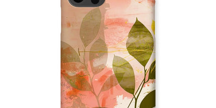 Peach Golden Leafy Escape Snap Phone Case by Prodigi