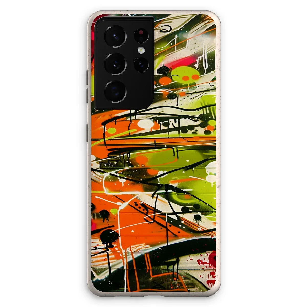 Neon Splatter Symphony: Urban Graffiti Art Eco Phone Case - D'Sare