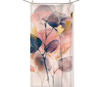 Peachy Blue Golden Flora Escape  Towel - D'Sare