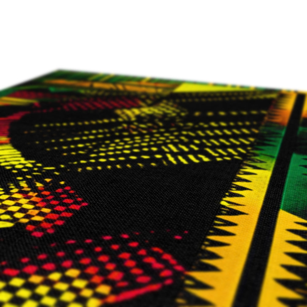 Abstract Red and Green Black Queen Fusion Eco Canvas