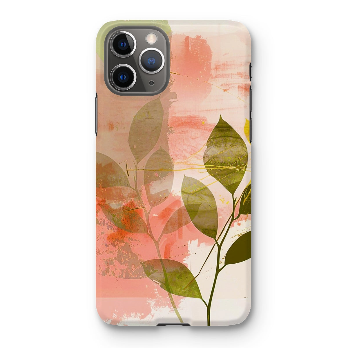 Peach Golden Leafy Escape  Snap Phone Case - D'Sare