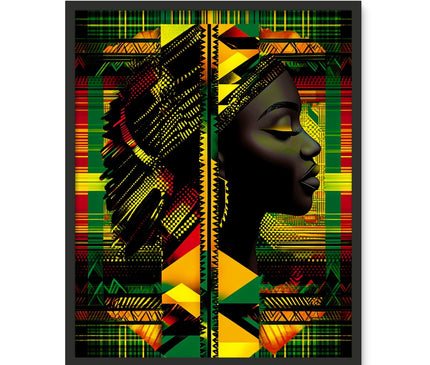 Red and Green Black Queen Fusion Framed Photo Tile