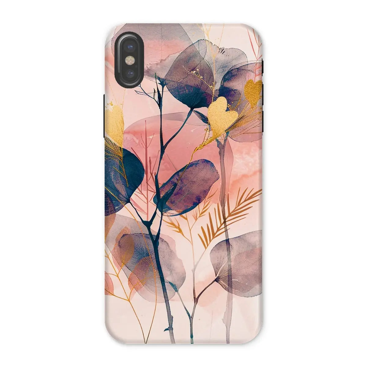 Peachy Blue Golden Flora Escape  Tough Phone Case - D'Sare