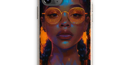 Solar Flare Radiant Soul Beautiful Black Girl Eco Phone Case by Prodigi