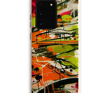 Neon Splatter Symphony: Urban Graffiti Art Eco Phone Case - D'Sare