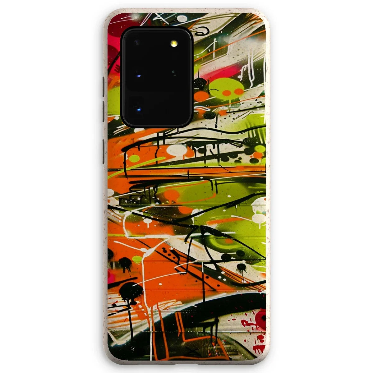 Neon Splatter Symphony: Urban Graffiti Art Eco Phone Case - D'Sare