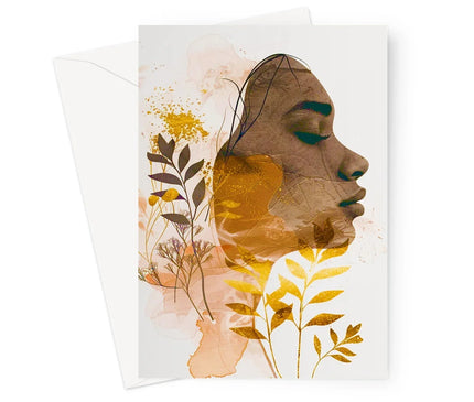 Golden Harmony Silhouette 06 Greeting Card - D'Sare