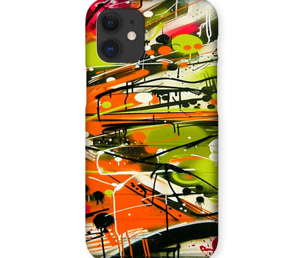 Neon Splatter Symphony: Urban Graffiti Art Snap Phone Case - D'Sare