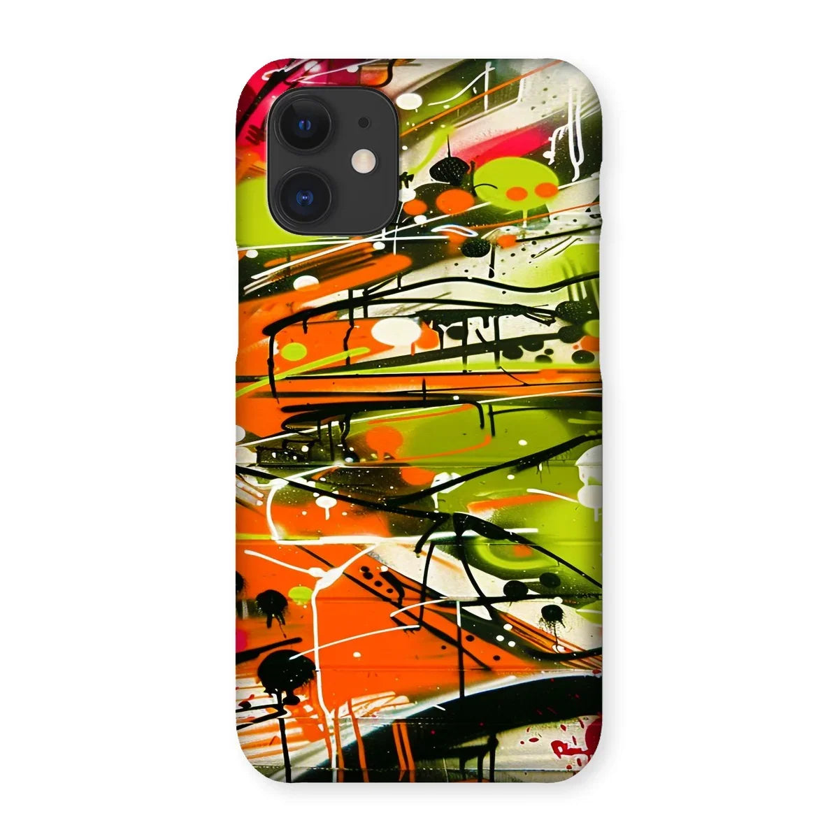 Neon Splatter Symphony: Urban Graffiti Art Snap Phone Case - D'Sare