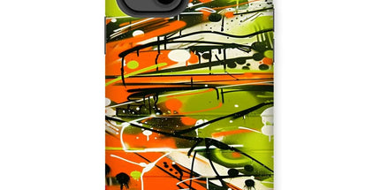 Neon Splatter Symphony: Urban Graffiti Art Tough Phone Case by Prodigi