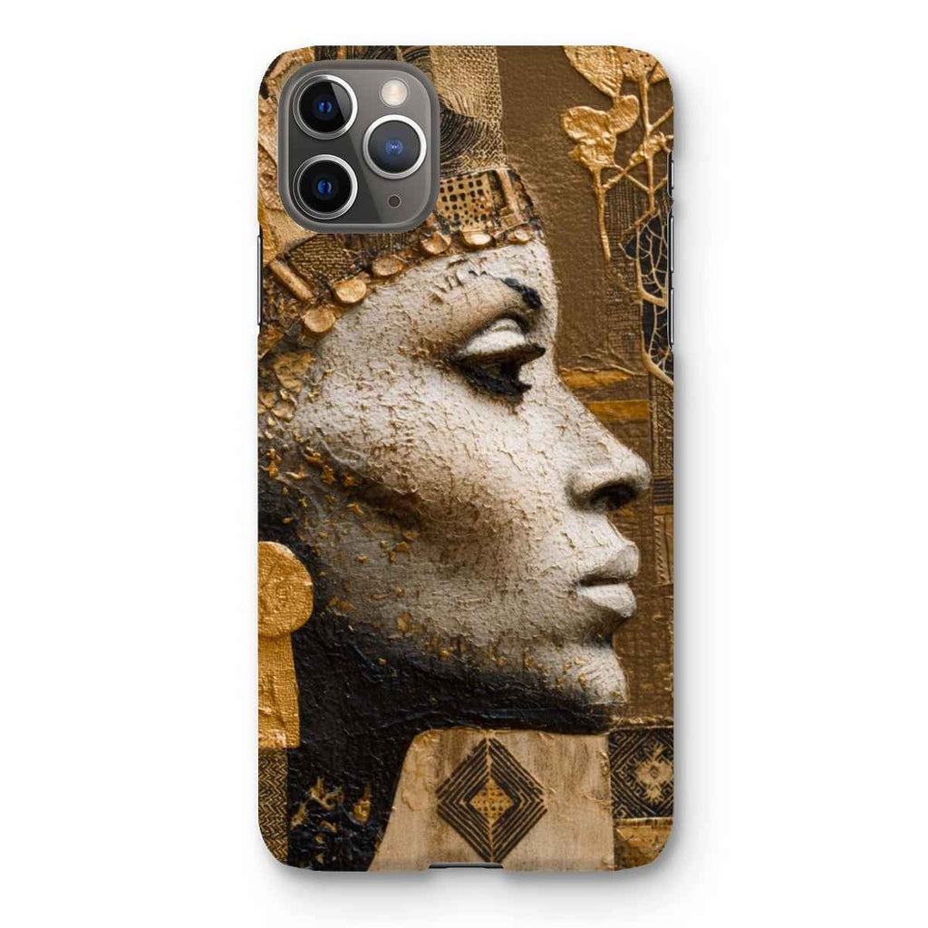 Afrocentric Golden Empress Snap On Phone Case Slim Fit Shatterproof