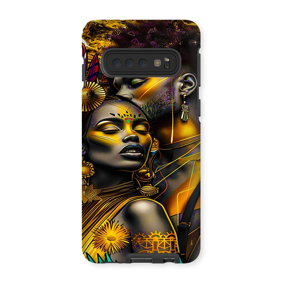 Golden Embrace Majestic Love Waterfall Tough Phone Case - D'Sare