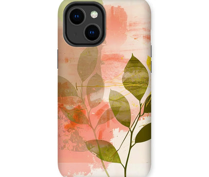 Peach Golden Leafy Escape 06 Tough Eclectic Art Phone Case - D'Sare