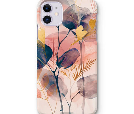 Peachy Blue Golden Flora Escape  Snap Phone Case - D'Sare