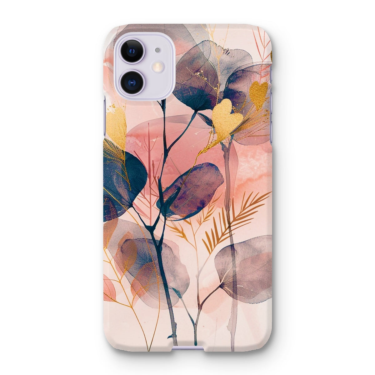 Peachy Blue Golden Flora Escape  Snap Phone Case - D'Sare