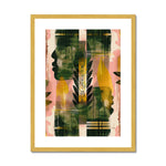 Echos of Duality Golden Pink Reflection Antique Framed & Mounted Print