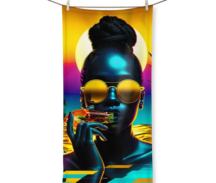 Tropical Sunset Dreams : Neon Vibes  Towel - D'Sare
