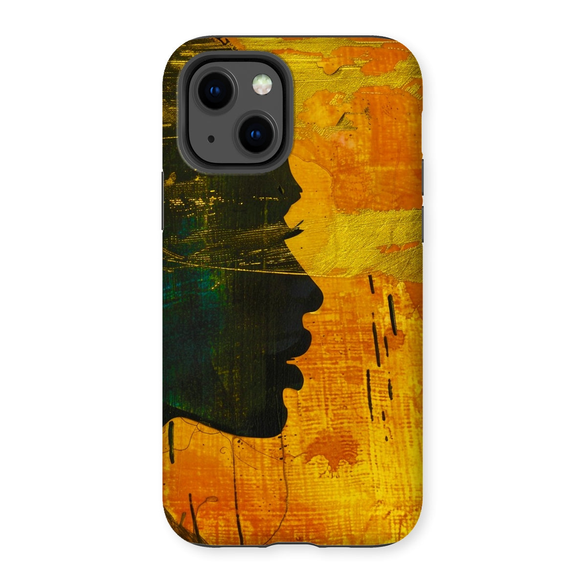 Golden Afrocentric Silhouette Tough Phone Case - D'Sare