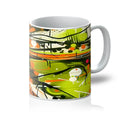 Neon Splatter Symphony: Urban Graffiti Art Mug by Prodigi