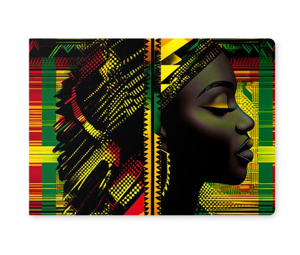 Abstract Red and Green Black Queen Fusion Placemat