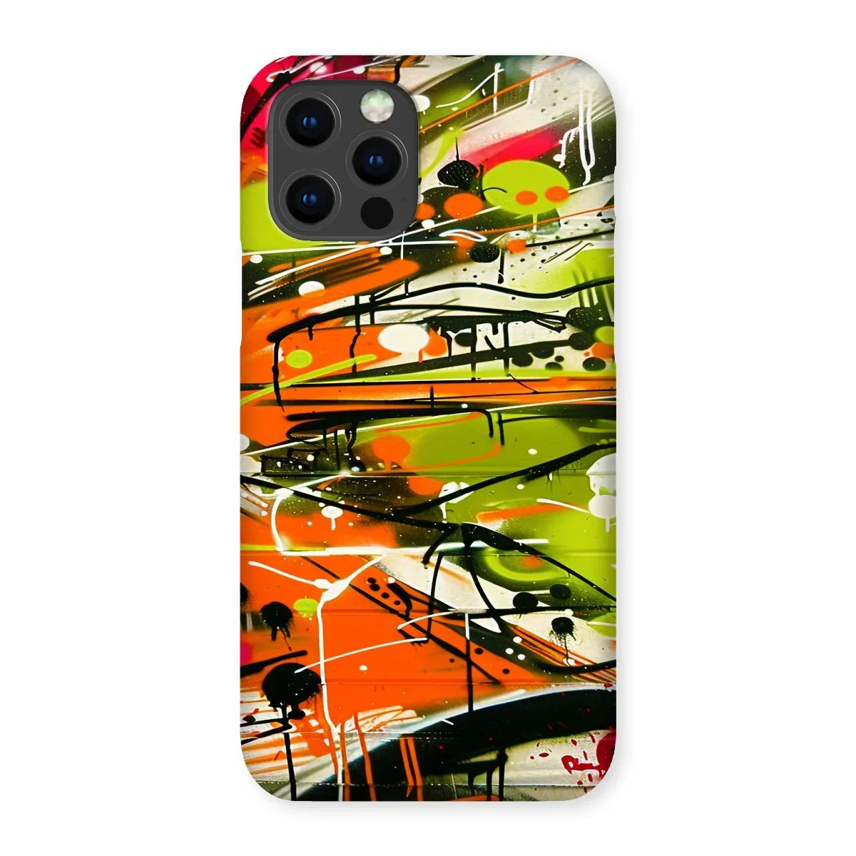Neon Splatter Symphony: Urban Graffiti Art Snap Phone Case - D'Sare