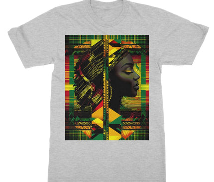 Abstract Red and Green Black Queen Fusion Softstyle T-Shirt