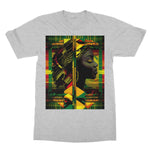 Abstract Red and Green Black Queen Fusion Softstyle T-Shirt