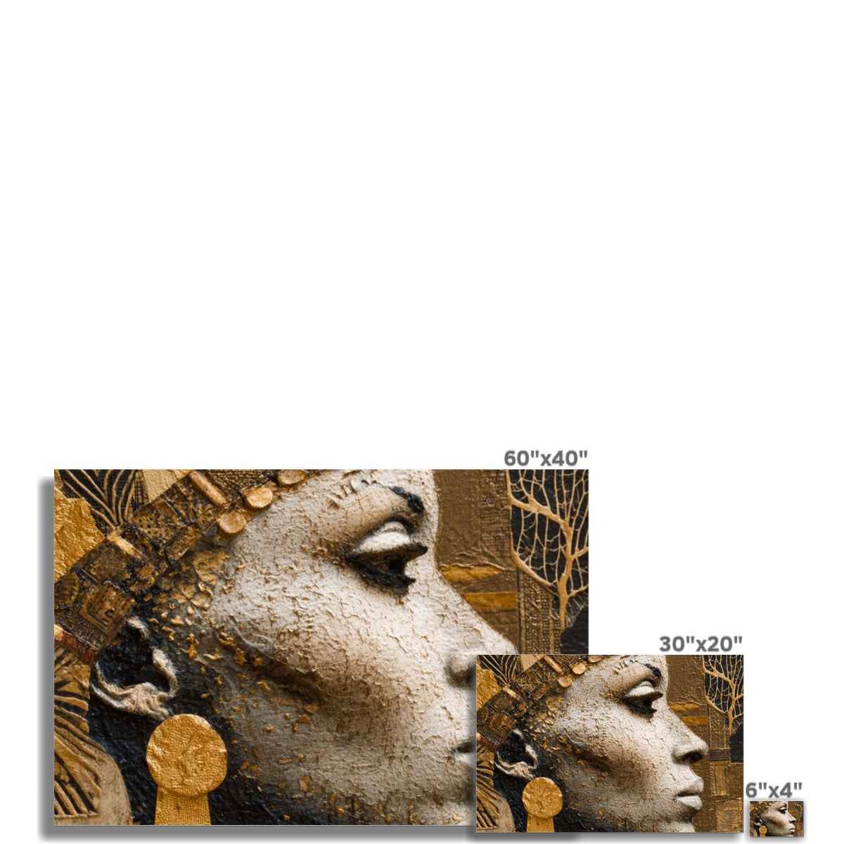 Afrocentric Golden Empress Giclee Print on Hahnemuhle Photo Rag 308gsm