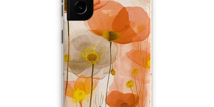 Poppy Echoes Golden Peach Eco Phone Case by Prodigi