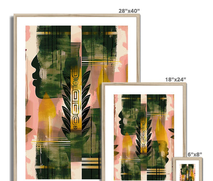 Echos of Duality Golden Pink Reflection Framed & Mounted Print