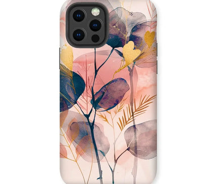 Peachy Blue Golden Flora Escape  Tough Phone Case - D'Sare