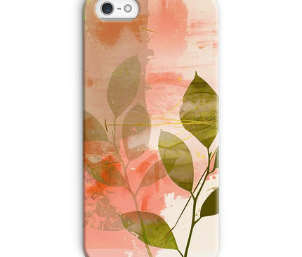Peach Golden Leafy Escape  Snap Phone Case - D'Sare