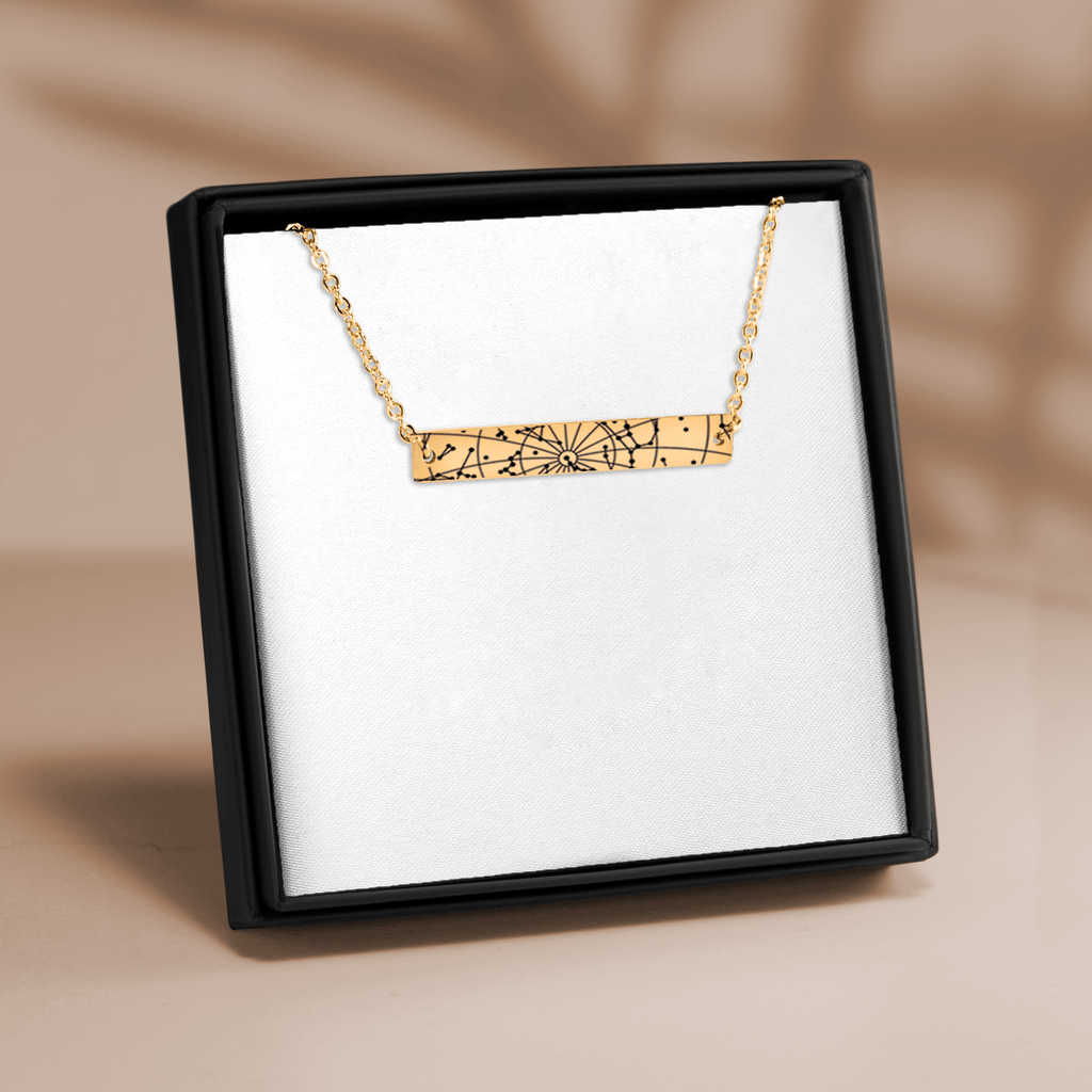 Stargaze Horizontal Star Map Necklace