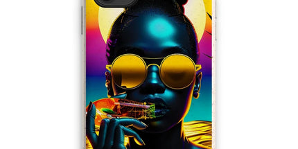 Tropical Sunset Dreams : Neon Vibes Eco Phone Case by Prodigi