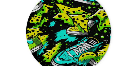 Electric Kicks Art: Urban Pop Art Explosion, Graffiti Glass Chopping Board by Prodigi