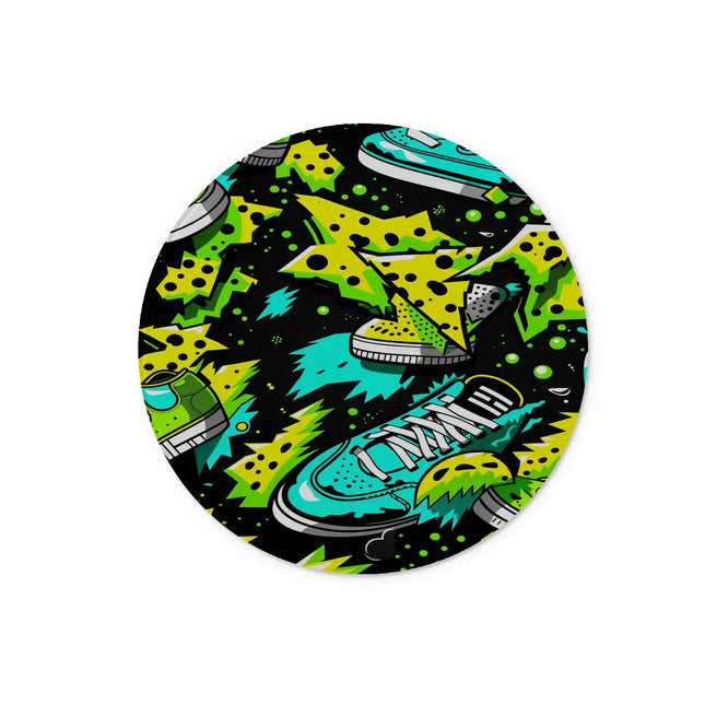 Electric Kicks Art: Urban Pop Art Explosion, Graffiti  Glass Chopping Board - D'Sare