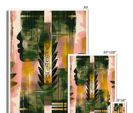 Echos of Duality Golden Pink Reflection Framed Print