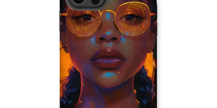 Solar Flare Radiant Soul Beautiful Black Girl Tough Phone Case by Prodigi