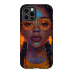 Solar Flare Radiant Soul  Beautiful Black Girl  Tough Phone Case
