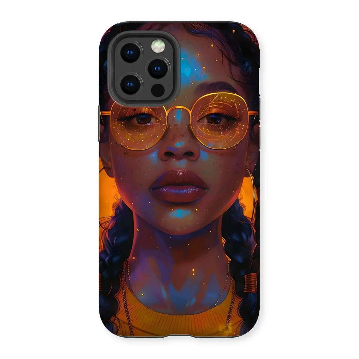 Solar Flare Radiant Soul  Beautiful Black Girl  Tough Phone Case - D'Sare