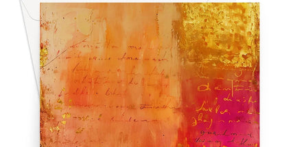 Warm Amber Seranade Greeting Card Eclectic Art by Prodigi