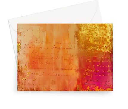 Warm Amber Seranade Greeting Card Eclectic Art - D'Sare