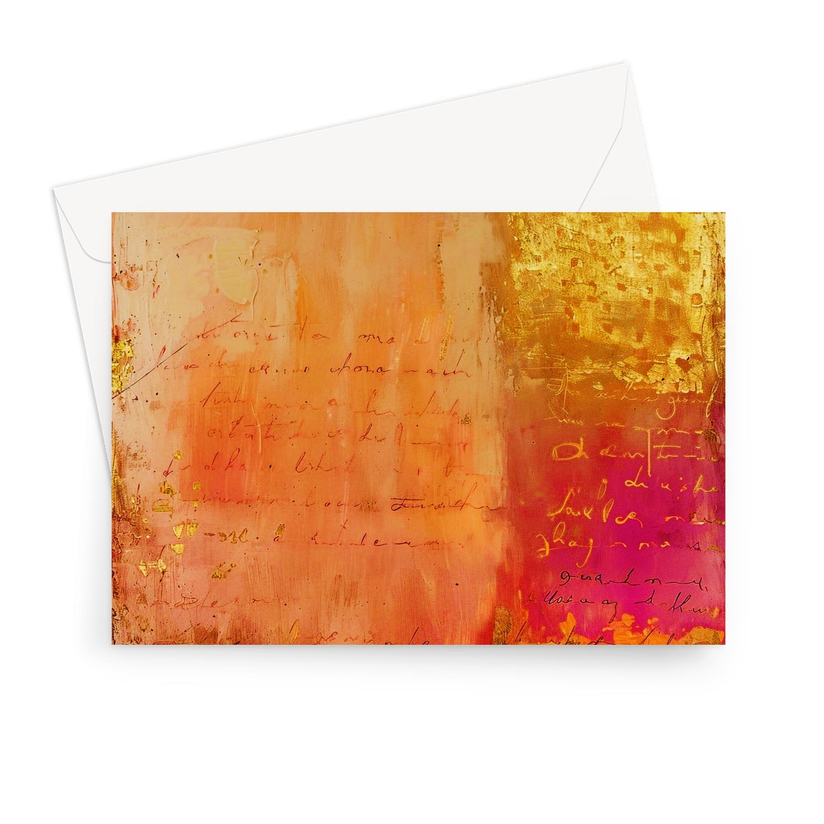 Warm Amber Seranade Greeting Card Eclectic Art - D'Sare