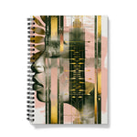 Echoes of Life: Afrocentric Meditation Peach and Gold Abstract Art Eclectic  Notebook