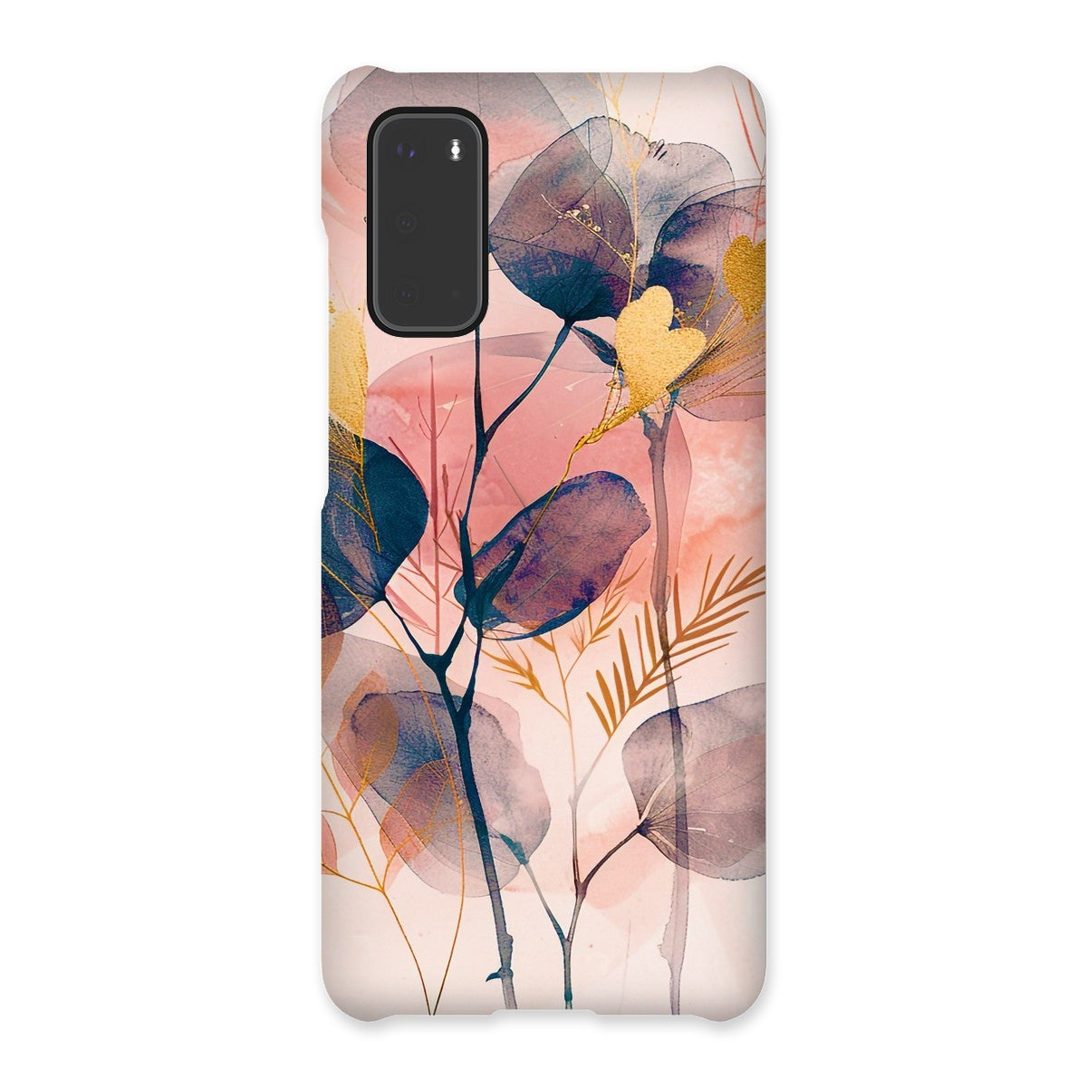 Peachy Blue Golden Flora Escape  Snap Phone Case - D'Sare